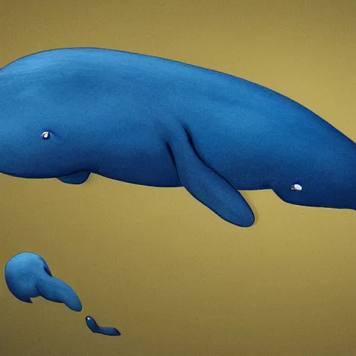 Prompt: a blue whale in a pack high quality