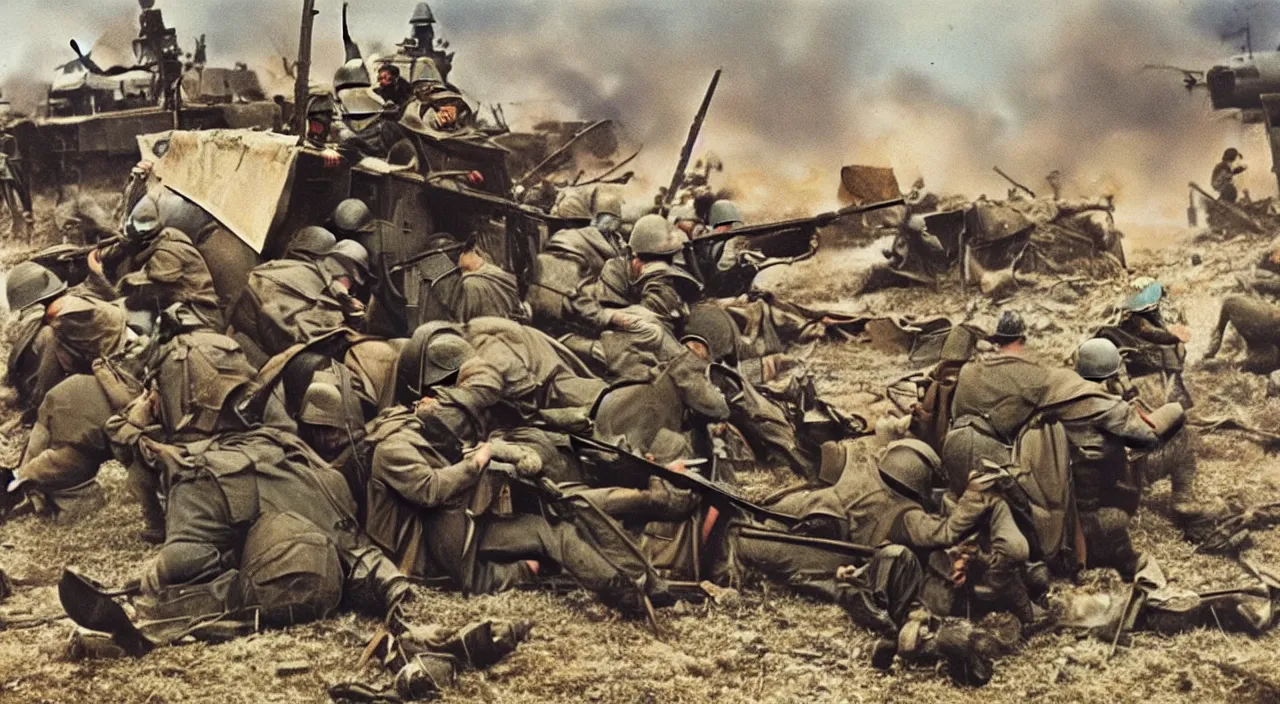 Image similar to first-world-war,colorised,photograph