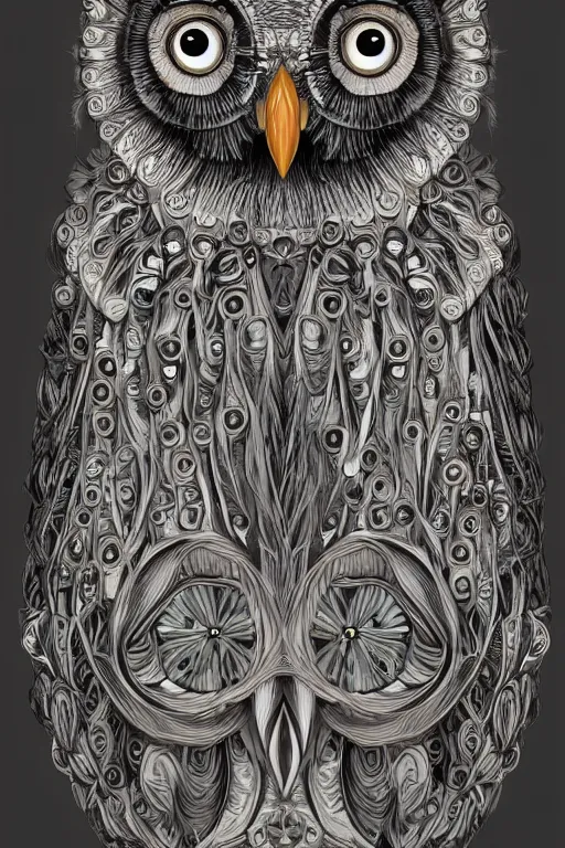 Image similar to vegetable owl, symmetrical, highly detailed, digital art, sharp focus, trending on art station