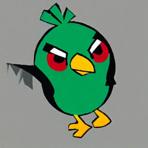 Prompt: An extremely angry bird.