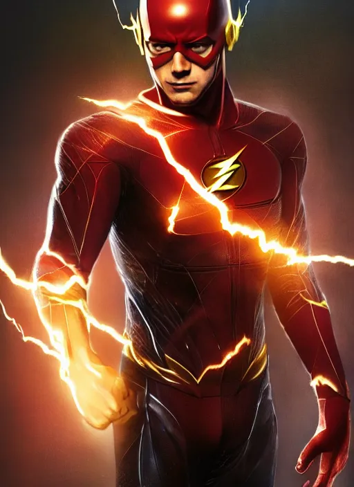Prompt: Henry Cavill as the Flash in Justice League, luxurious suit, posing, sigma male, portrait art by alphonse mucha and greg rutkowski, highly detailed, digital painting, concept art, illustration, dim lighting with twilight rays of sunlight, trending on artstation, very detailed, smooth, sharp focus, octane render, close up
