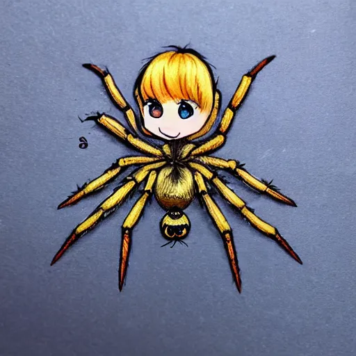 Image similar to Chibi female monster spider