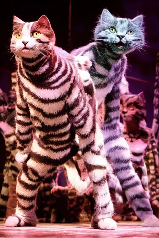 Image similar to 📷 mungojerrie and rumpleteazer, cats musical 1 9 9 8, dynamic lighting, portait