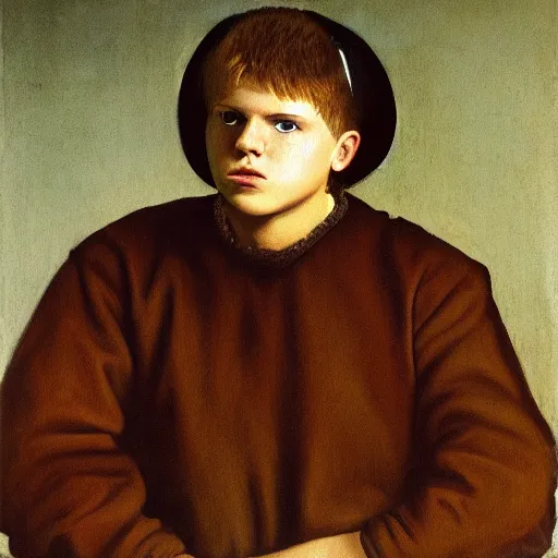 Image similar to Yung Lean, portrait, by Diego Velazquez