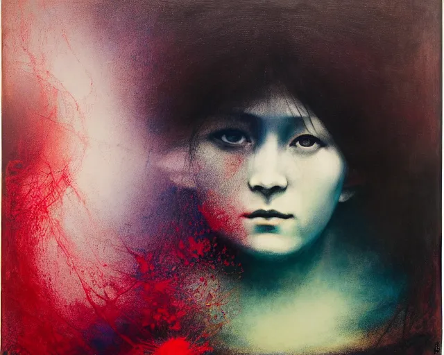 Image similar to eternal eclipse, a brutalist designed, rich deep vivid pastel colours, painted by guy denning, yoshitaka amano, sebastiao salgado, julia margaret cameron, ( ( james jean ) ) and petra cortright, part by gerhard richter, part by takato yamamoto. 8 k masterpiece.