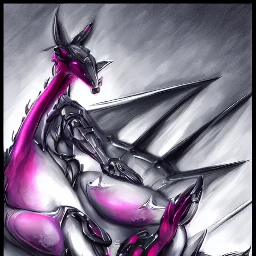 Prompt: very close up foot pov shot, detailed foot shot, feet art, furry paw pov, paw pov, dragon paw, paws, hyperdetailed elegant beautiful stunning hot anthropomorphic mecha female dragon, sharp silver armor fuchsia skin, showing high quality hyperdetailed paws mecha dragon feet at camera, sharp claws, warframe fanart, furaffinity, deviantart