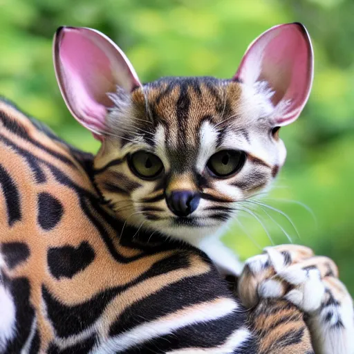 Prompt: Margay with human ears