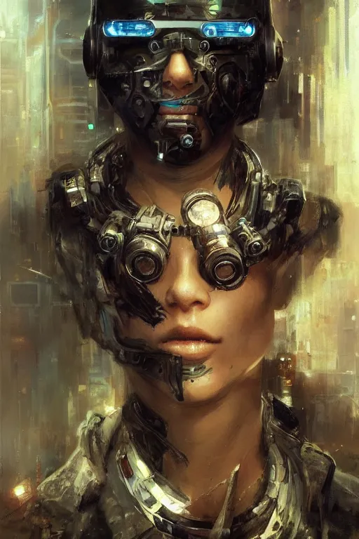 Image similar to a futuristic cyberpunk hacker a cybernetic eyepatch, upper body, highly detailed, intricate, sharp details, dystopian mood, sci-fi character portrait by gaston bussiere, craig mullins