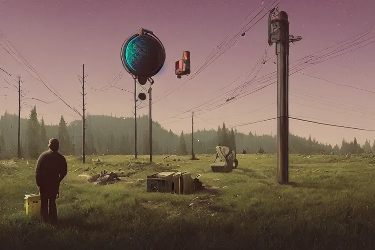 Image similar to Ben Howard by Simon Stålenhag resimlerinde