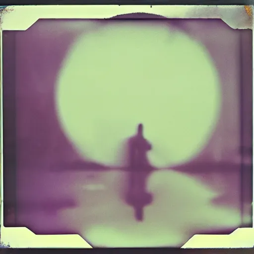 Prompt: polaroid of a dream, silhouettes, reflection, double exposure, high contrast