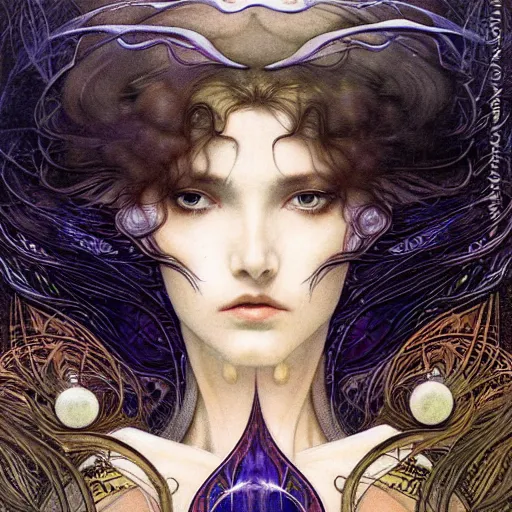 Prompt: realistic detailed face portraits of the spark of life by gerald moira, ayami kojima, amano, greg hildebrandt, kay nielsen, and mark brooks, female, feminine, art nouveau, victorian, character concept design, storybook layout, story board format