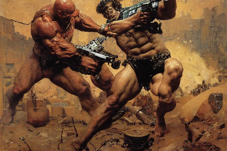 Prompt: portrait of morgan aste as the punisher blasting a lizard beast with a shotgun by lawrence alma - tadema and zdzislaw beksinski and norman rockwell and jack kirby and tom lovell and greg staples