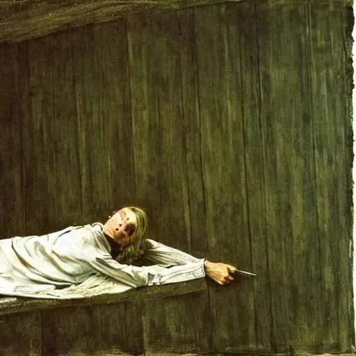 Prompt: a painting by andrew wyeth