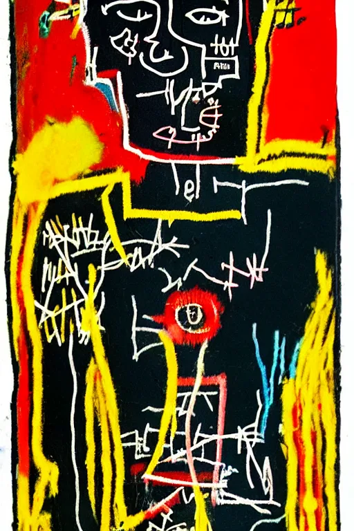 Prompt: Basquiat tarot card