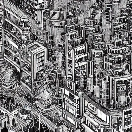 Image similar to a hyper-detailed digital masterpiece of Tokyo by kentaro miura