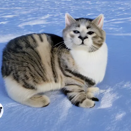 Image similar to photo of a cat and harp seal hybrid