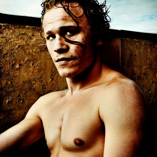 Image similar to heath ledger photographed by steven klein
