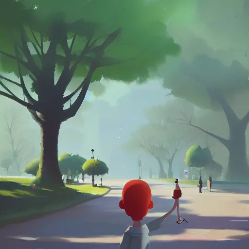 Prompt: goro fujita ilustration a city with green areas, parks and roads, painting by goro fujita, sharp focus, highly detailed, artstation