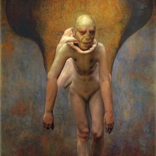 Image similar to the restraint of beasts, by Odd Nerdrum and Gustav Klimt, oil on canvas, beautiful, eerie, surreal, colorful