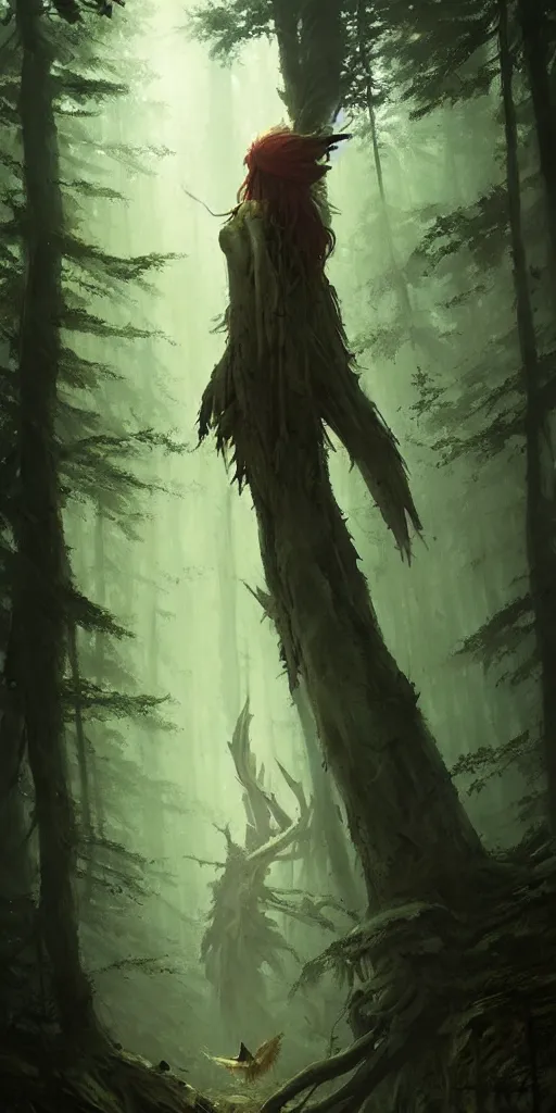 Image similar to Spirit soul of forest, by Greg Rutkowski