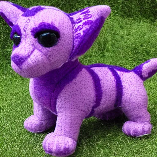 Prompt: purple puppy dragon