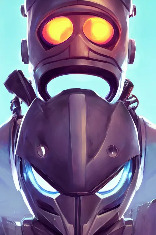 Image similar to epic mask helmet robot ninja portrait stylized as fornite style game design fanart by concept artist gervasio canda, behance hd by jesper ejsing, by rhads, makoto shinkai and lois van baarle, ilya kuvshinov, rossdraws global illumination radiating a glowing aura global illumination ray tracing hdr render in unreal engine 5