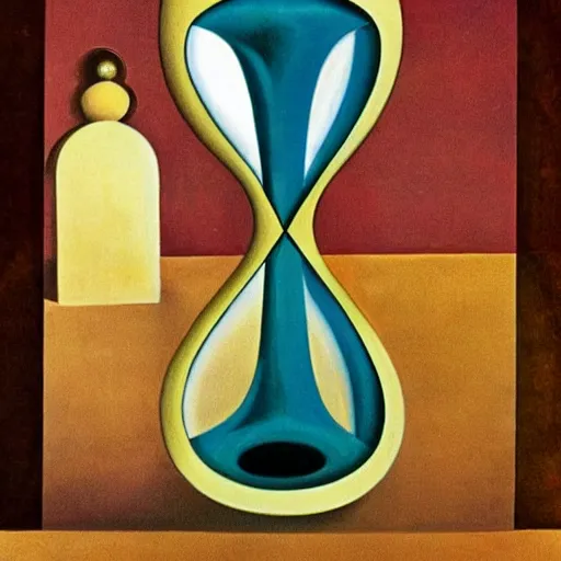 Prompt: hourglass by dali