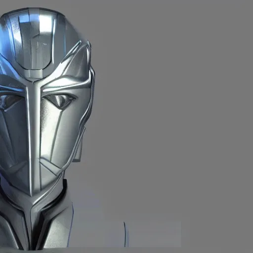 Image similar to hyperrealistic 3 d render of a bust of knight with futuristic fashion elements inspired by ludvig holmen, brilliantly colored, kingdoms of ether, octane render, 3 d animated, unreal engine 5, volumetric lighting, hdr, studio lighting, smooth surface, 8 k