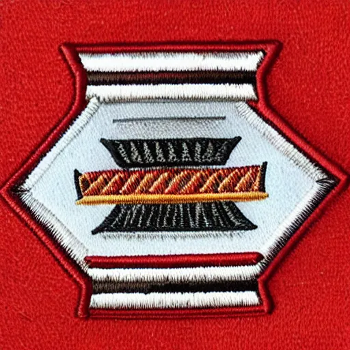 Image similar to fire station flame embroidered patch retro design