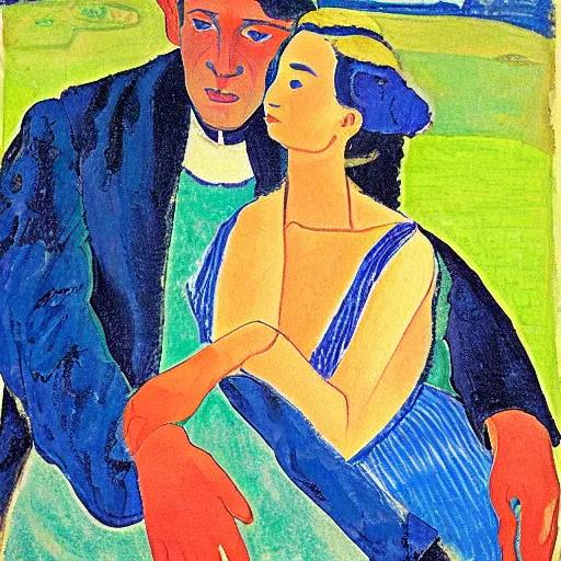 Image similar to man and woman by cuno amiet