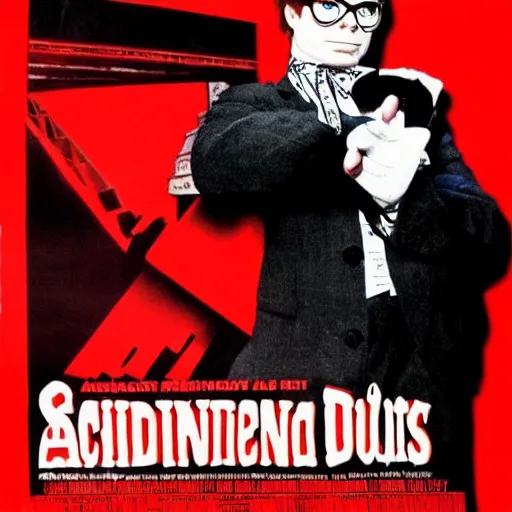 Prompt: austin powers in schindlers list, movie poster, 1 9 9 0