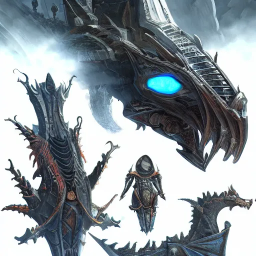 Image similar to medieval futuristic mixed, game concept art, high detail, dragon