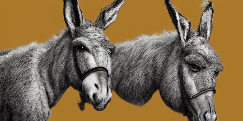 Image similar to highly detailed portrait of a donkey in wrestler outfit, digital painting, trending on artstation, high resolution, transparent background