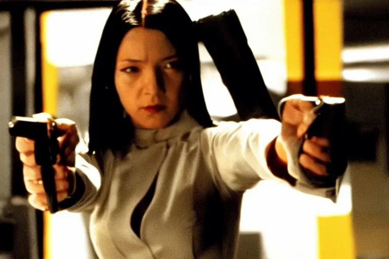 Image similar to pulp fiction fabienne in a still of the movie kill bill vol 1 ( 2 0 0 3 )