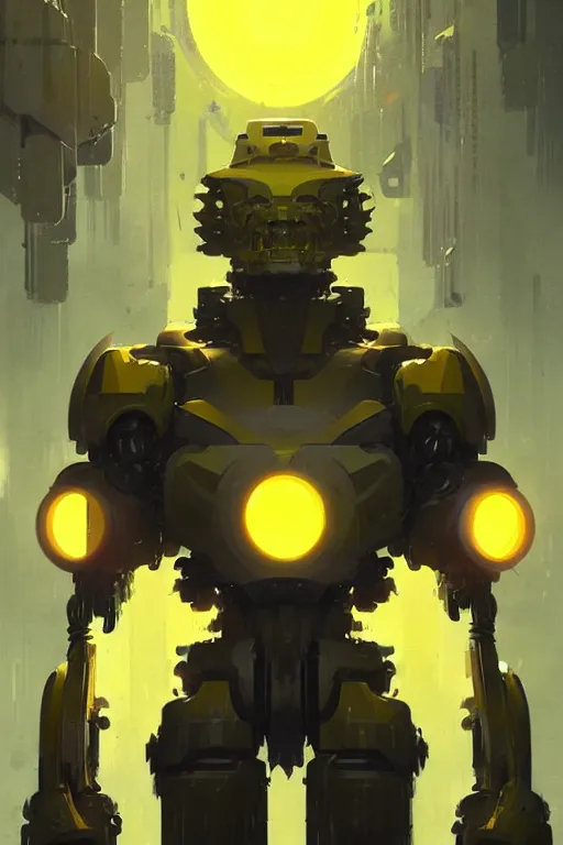 Prompt: portrait Keetongu bionicle cyclops cyclops cyclops cyclops yellow by Greg Rutkowski