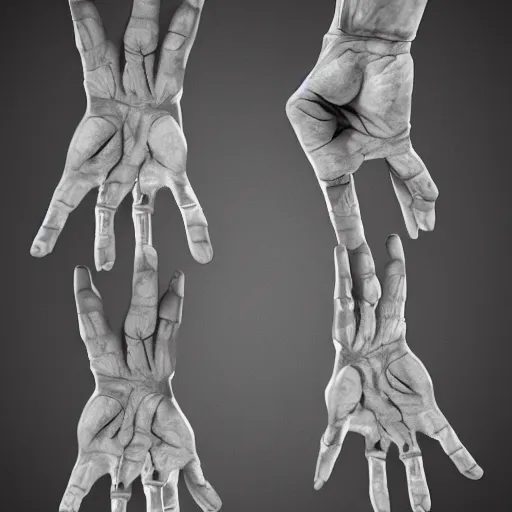 Image similar to Hands Anatomy tonemapped in the style of Artstation