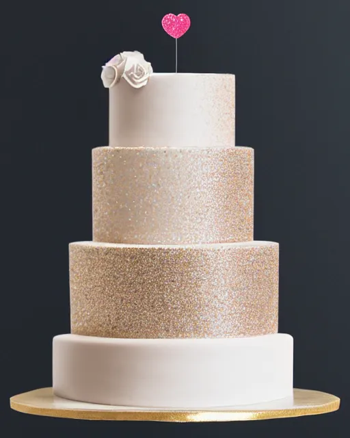 Image similar to elegant quartz raspberry wedding cake dripping fondant, stylized, sparkling, glitter, gilding, ornate, sylvain sarrailh, joongwon jeong