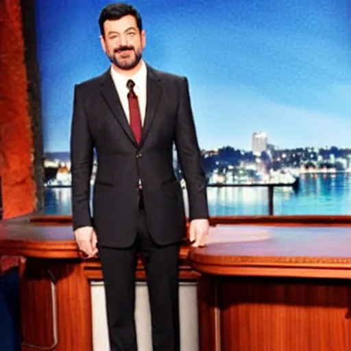 Prompt: Jimmy Kimmel interviewing Spider-Man, tv show, television