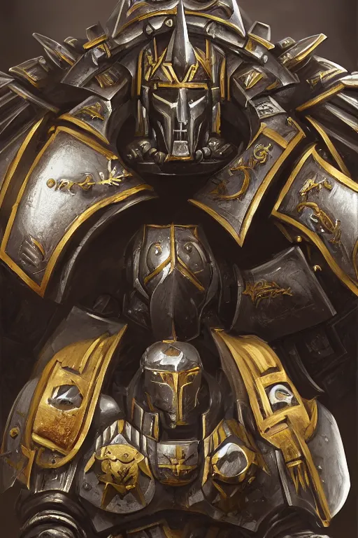 Image similar to armor portrait heros warhammer 4 0 k horus heresy fanart - the primarchs emperor by johannes helgeson animated with vfx concept artist & illustrator global illumination ray tracing hdr fanart arstation zbrush central hardmesh 8 k octane renderer