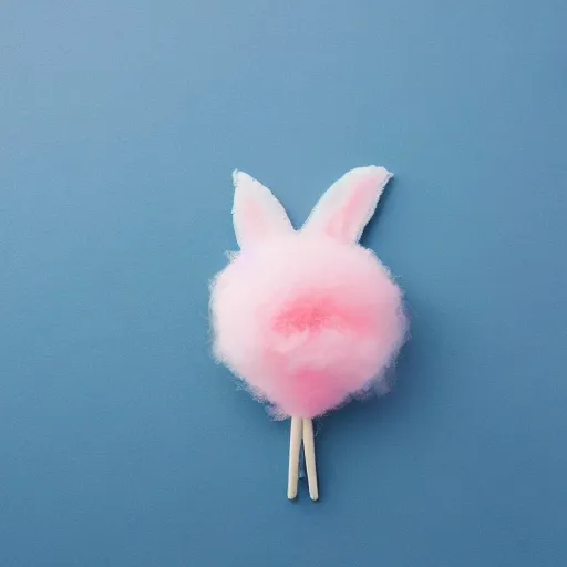 Image similar to photo of cotton candy that looks like a rabbit