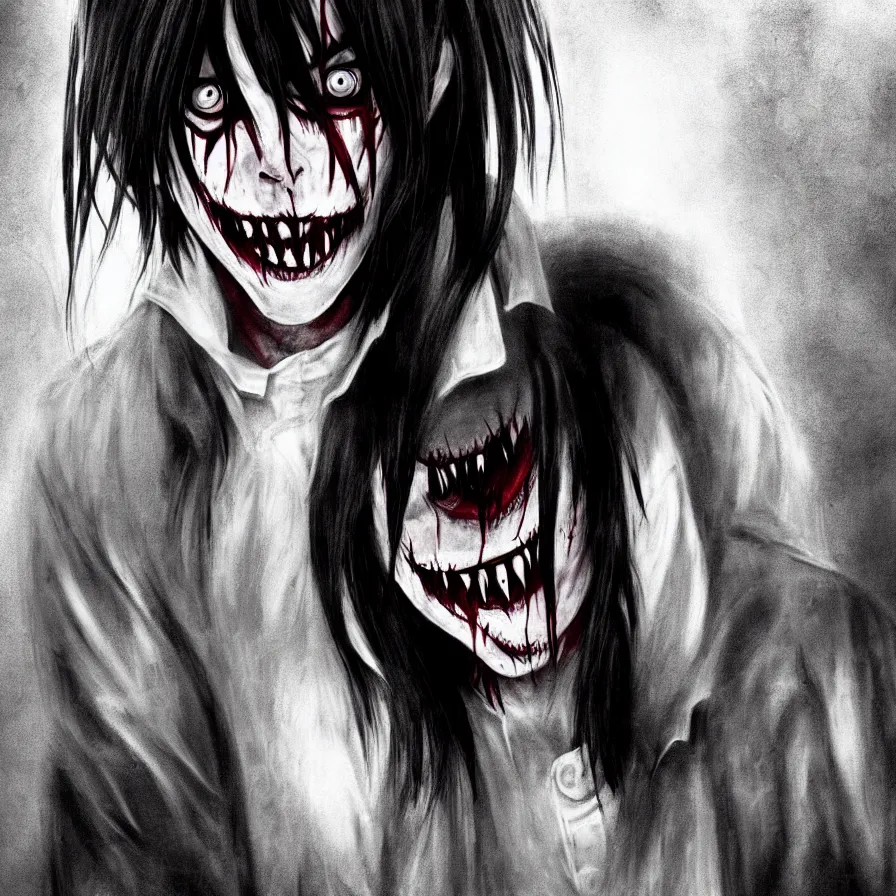 AI Art: Jeff The Killer by @LOBINHO_MEIA