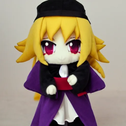 Image similar to cute fumo plush of a girl who is a master sorcerer