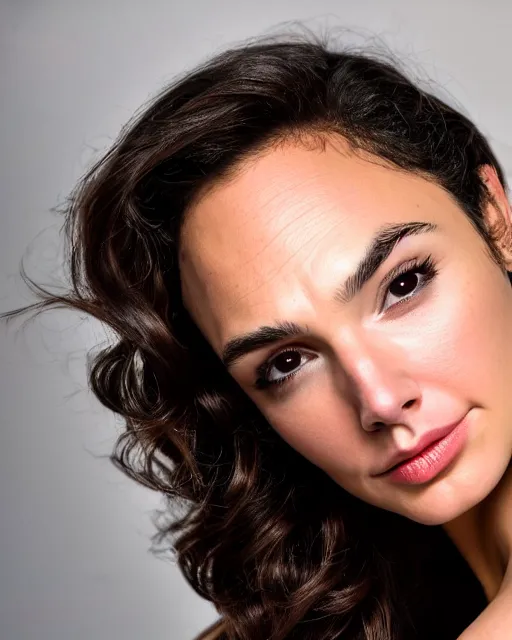 headshot of beautiful actress gal gadot as wonder