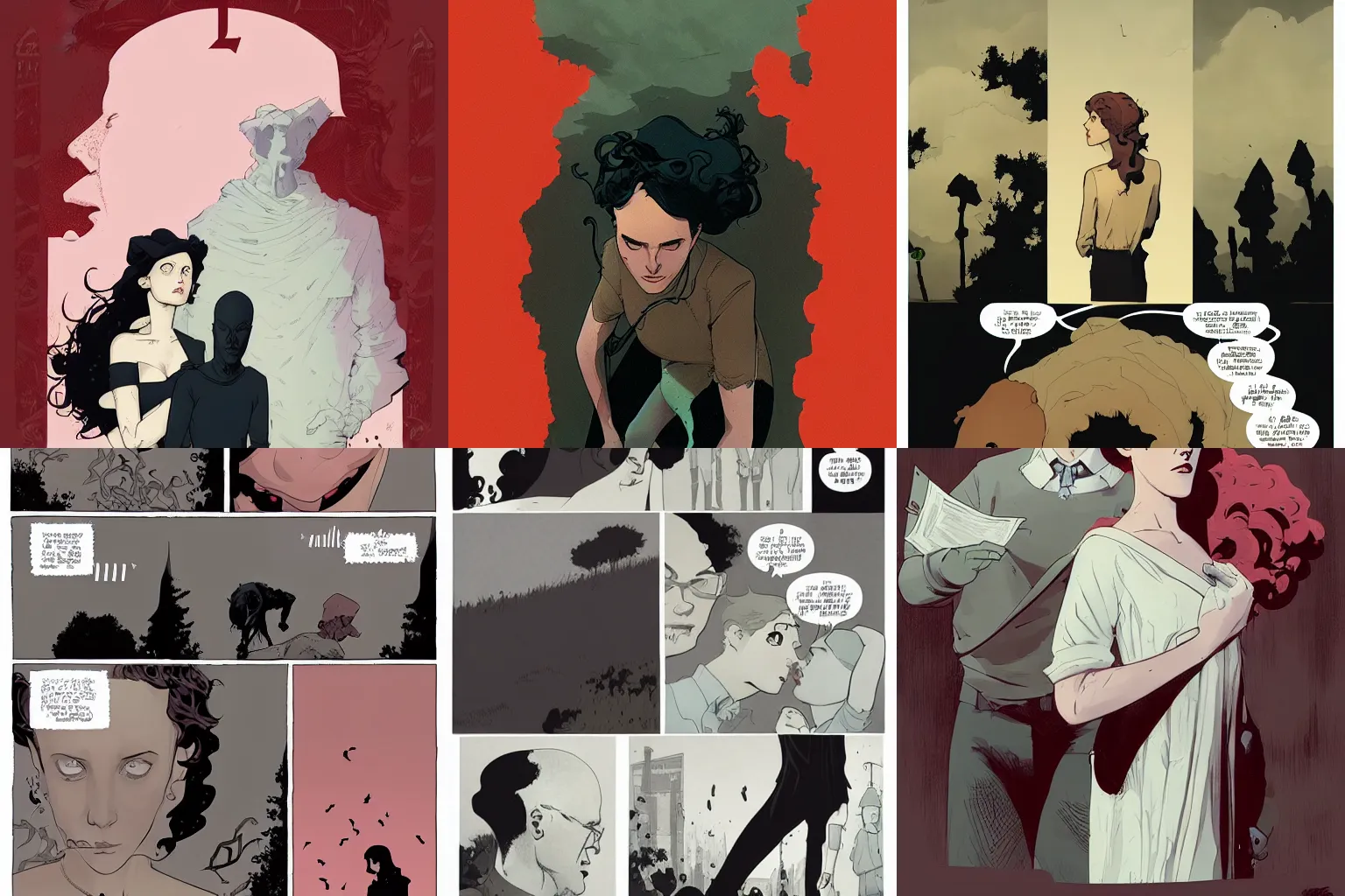 Prompt: Tomer Hanuka and Abigail Larson