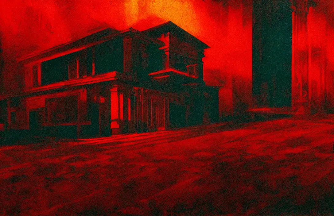 Image similar to most glorious colours ever put on canvas forms exist in three dimensions, with height, width, and depth. intact flawless ambrotype from 4 k criterion collection remastered cinematography gory horror film, ominous lighting, evil theme wow photo realistic postprocessing macrolens painting by claude gellee