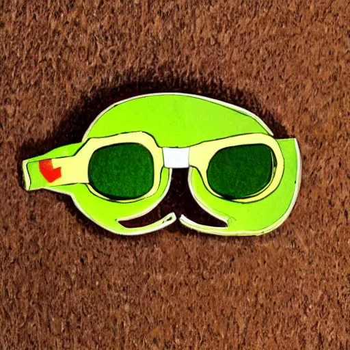Prompt: a pickle wearing sunglasses