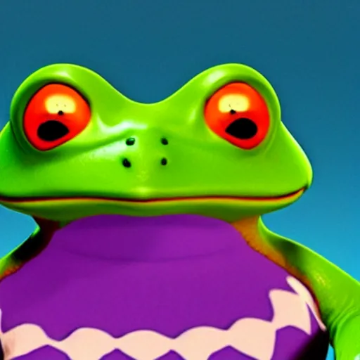 Prompt: evil frog by pixar