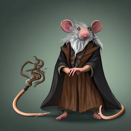 Prompt: a rat as albus dumbledore artstation