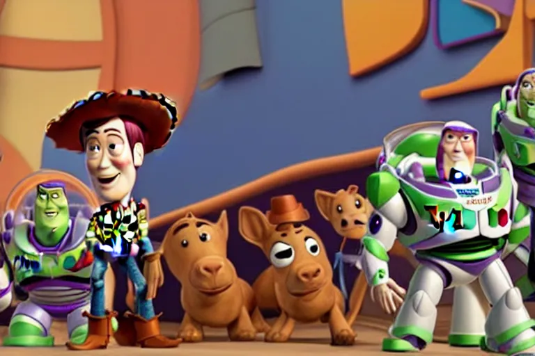 Image similar to a still of toy story animated by don bluth