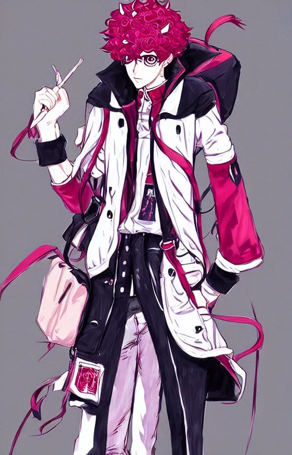 Prompt: character design of utena tenjou as a college student, contemporary fashion, concept art, portrait, streetwear, dramatic pose, shoujo manga character design, character art, urban, vibrant, highly detailed, Akihiko Yoshida